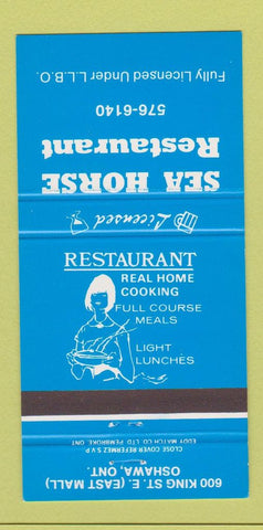 Matchbook Cover - Sea Horse Restaurant Oshawa ON 30 Strike