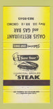 Matchbook Cover - Oasis Restaurant Gas Bar Orono ON 30 Strike