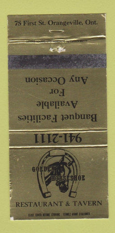 Matchbook Cover - Golden Horseshoe Restaurant Orangeville ON WEAR 30 Strike