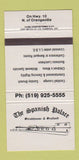 Matchbook Cover - Spanish Palace Restaurant Orangeville ON 30 Strike