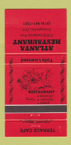 Matchbook Cover - Atlanta Restaurant Orangeville ON 30 Strike