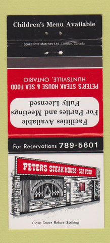 Matchbook Cover - Peters Steak House Huntsville ON 30 Strike