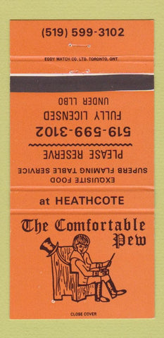 Matchbook Cover - Comfortable Pew Heathcote ON 30 Strike