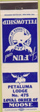 Matchbook Cover - Matchbook Cover Moose Lodge Petaluma CA
