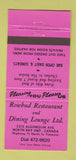 Matchbook Cover - Rosebud Restaurant North Bay ON 30 Strike
