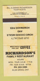 Matchbook Cover - Richardson's Family Restaurant Ailsa Graig ON 30 Strike