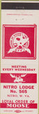 Matchbook Cover - Matchbook Cover Moose Lodge Nitro WV