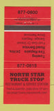 Matchbook Cover - North Star Truck Stop Georgetown Ashgrove ON 30 Strike