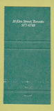 Matchbook Cover - Brass Flamingo Toronto ON 30 Strike