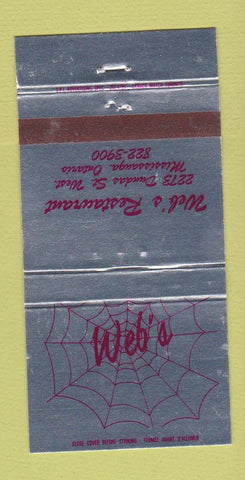 Matchbook Cover - Web's Restaurant Mississauga ON 30 Strike