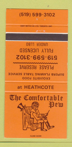 Matchbook Cover - The Comfortable Pew Heathcote ON 30 Strike