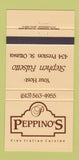 Matchbook Cover - Peppino's Italian Restaurant Ottawa ON 30 Strike