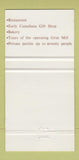 Matchbook Cover - Gold Mill Inn Ancaster ON 30 Strike