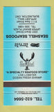 Matchbook Cover - Seashell Seafood Burlington ON BLUE 30 Strike
