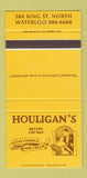 Matchbook Cover - Houligan's Restaurant Waterloo ON 30 Strike