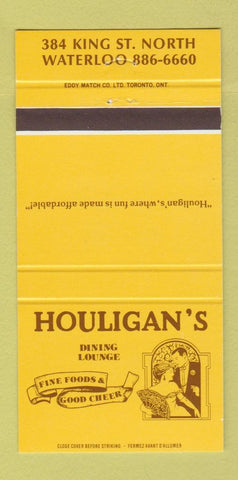 Matchbook Cover - Houligan's Restaurant Waterloo ON 30 Strike