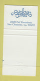 Matchbook Cover - Swallow Cove Restaurant San Clemente CA 30 Strike