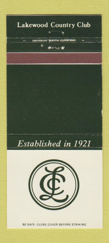 Matchbook Cover - Lakewood Country Club Westlake OH 30 Strike