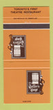 Matchbook Cover - Teller's Cage Toronto ON Theatre Restaurant 30 Strike