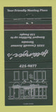 Matchbook Cover - Hollinger's Toronto ON restaurant 30 Strike