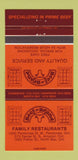 Matchbook Cover Beef n Brand Restaurant North Bay Arnprior Pembroke ON 30 Strike