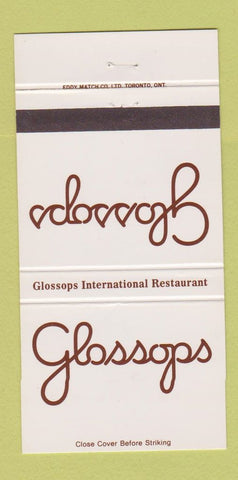 Matchbook Cover - Glassops Restaurant Toronto ON 30 Strike