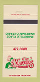 Matchbook Cover - Marcello's Italian Kitchen Markham ON 30 Strike