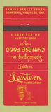 Matchbook Cover - Lantern Restaurant Chinese Waterloo ON 30 Strike