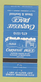 Matchbook Cover - Carnegie Place Steak  30 Strike