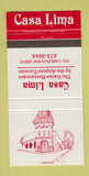 Matchbook Cover - Casa Lima Toronto ON Italian 30 Strike