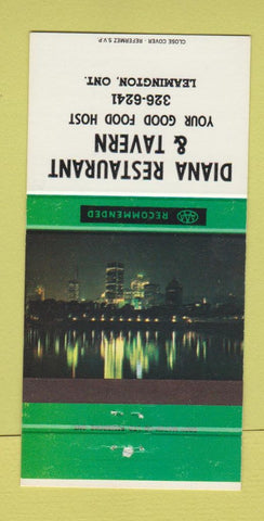 Matchbook Cover - Diana Restaurant Tavern Leamington ON 30 Strike