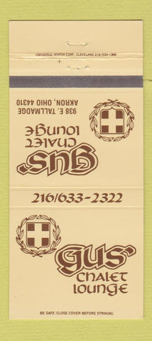Matchbook Cover - Gus' Chalet Lounge Akron OH 30 Strike