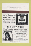 Matchbook Cover - LaCrosby Style House San Francisco CA 40 Strike