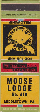 Matchbook Cover - Matchbook Cover Moose Lodge Middletown PA
