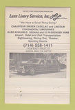 Matchbook Cover - Luxe Livery Service Santa Ana CA Limo WEAR 40 Strike