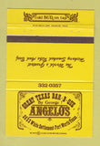 Matchbook Cover - Angelo's Texas BBQ Fort Worth TX Budweiser Beer 40 Strike