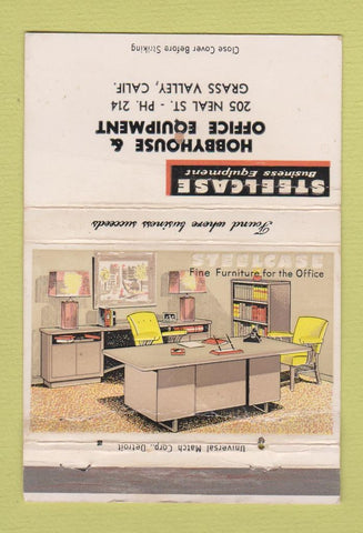 Matchbook Cover - Steelcase Office Furniture Grassy Valley CA WEAR 40 Strike