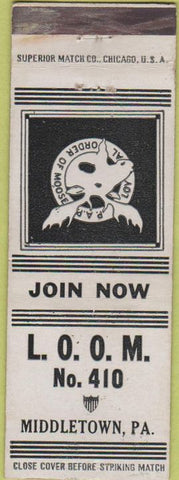 Matchbook Cover - Matchbook Cover Moose Lodge Middletown PA