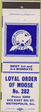 Matchbook Cover - Matchbook Cover Moose Lodge Metropolis IL