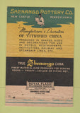 Matchbook Cover - Shenango China Dishes Silver Spring MD 40 Strike