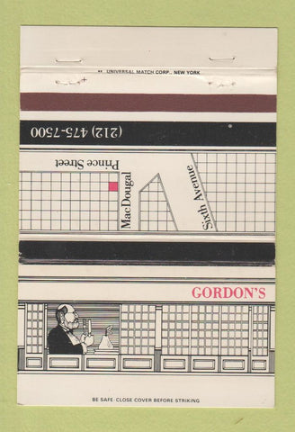 Matchbook Cover - Gordon's New York City? 40 Strike