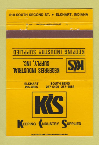 Matchbook Cover - Kegerreis Industrial Supply Elkhart IN 40 Strike