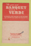 Matchbook Cover - Verdi Restaurant Philadelphia PA 40 Strike