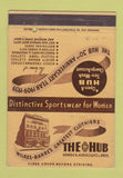 Matchbook Cover - The Hub Clothes Wilkes Barre PA WEAR 40 Strike