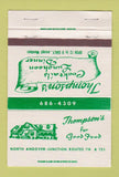 Matchbook Cover - Thompson's Restaurant North Andover MA 40 Strike