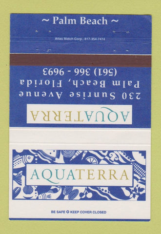 Matchbook Cover - Aquaterra Palm Beach FL 40 Strike