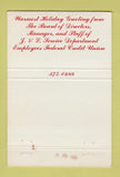 Matchbook Cover - JVVL Service Department Credit Union Christmas 40 Strike