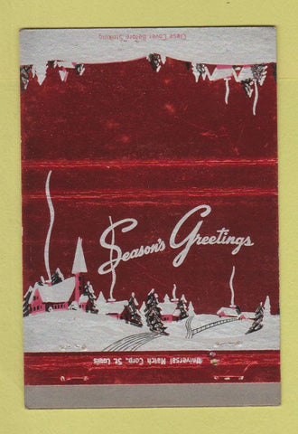 Matchbook Cover - Universal Match Christmas  40 Strike