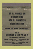 Matchbook Cover - Uniform Cottage Milwaukee WI Marshfield 40 Strike