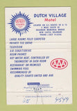 Matchbook Cover - Dutch Village Motel New Castle DE 40 Strike